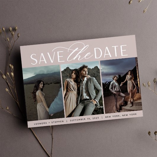 Save The Date Script lisse | Trois Mariage photo