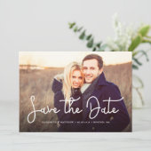 Save The Date Script lunatique photo mariage Enregistrer la date (Debout devant)