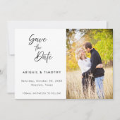 Save The Date Script manuscrit classique photo | Mariage (Devant)