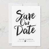 Save The Date Script manuscrit Enregistrer La Date Annonce (Devant)
