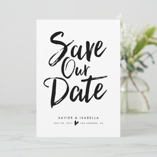 Save The Date Script manuscrit Enregistrer La Date Annonce (Debout devant)