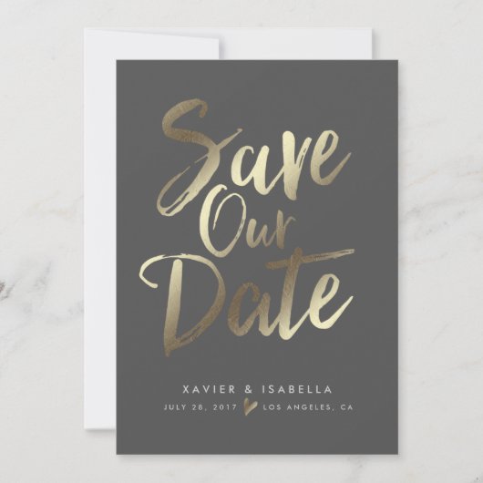 Save The Date Script manuscrit Enregistrer La Date Annonce (Devant)