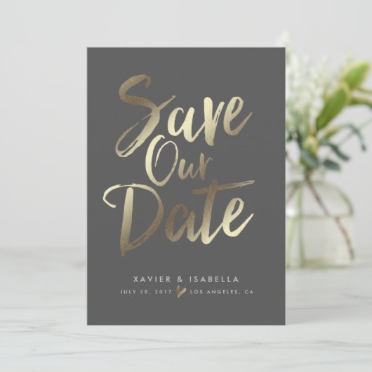 Save The Date Script manuscrit Enregistrer La Date Annonce (Debout devant)