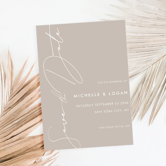 Save The Date Script manuscrit moderne de style simple