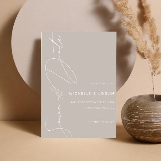 Save The Date Script manuscrit moderne de style simple