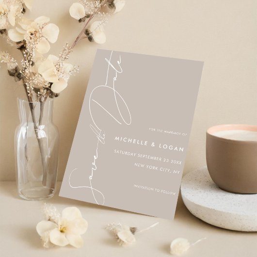 Save The Date Script manuscrit moderne de style simple