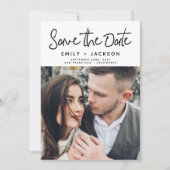 Save The Date Script manuscrit moderne Enregistrer la photo de l (Devant)