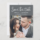 Save The Date Script manuscrit moderne Enregistrer la photo de l (Devant)