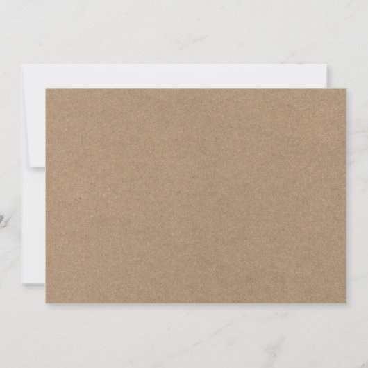 Save The Date Script manuscrit moderne photo Kraft (Dos)