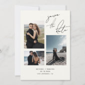 Save The Date Script manuscrit moderne Trois Mariage photo (Devant)