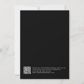 Save The Date Script manuscrit moderne Trois photos Code QR (Dos)