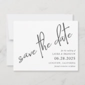 Save The Date Script manuscrit simple moderne Enregistrer la dat (Devant)