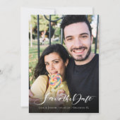 Save The Date Script manuscrit simple photo (Devant)
