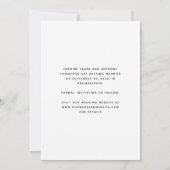 Save The Date Script minimal Boho Photo Arch noir et blanc (Dos)