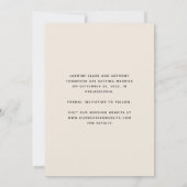 Save The Date Script minimal d'une photo beige (Dos)