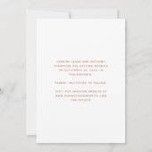 Save The Date Script Minimal One Photo Terracotta (Dos)