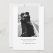 Save The Date Script minimal photo manuscrite blanc (Dos)