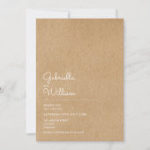 Save The Date Script minimal rustique Enregistrer la date (Devant)