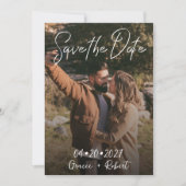 Save The Date Script minimaliste photo (Devant)