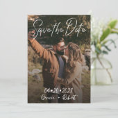 Save The Date Script minimaliste photo (Debout devant)