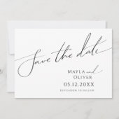 Save The Date Script minimaliste Whimsical horizontal (Devant)