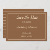 Save The Date Script Modern Terracotta Appartement Enregistrer L (Devant / Derrière)