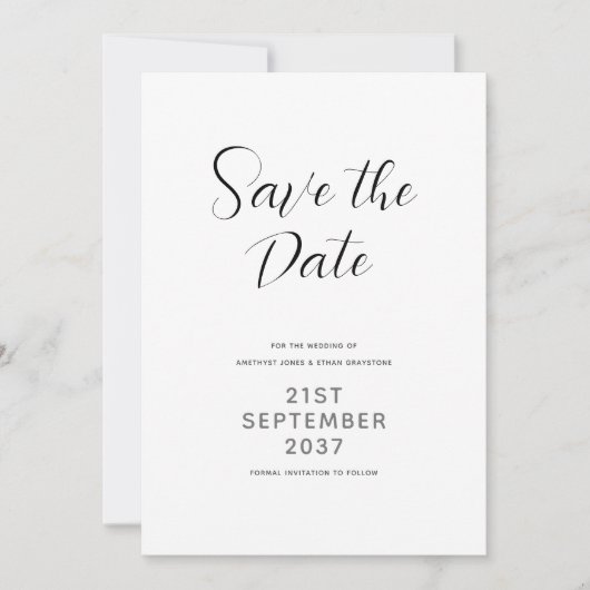 Save The Date Script moderne (Devant)