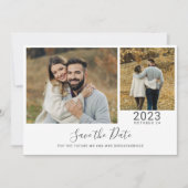 Save The Date Script Moderne 2 Photos (Devant)
