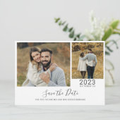 Save The Date Script Moderne 2 Photos (Debout devant)