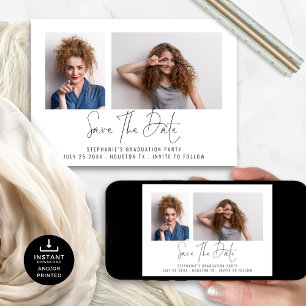 Save The Date Script moderne 2e année Photos Graduation