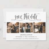 Save The Date Script Moderne 4 Mariage Photo Enregistrer Les Car (Devant)