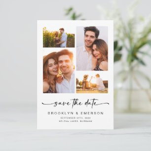 Save The Date Script moderne 4 Photos Mariage