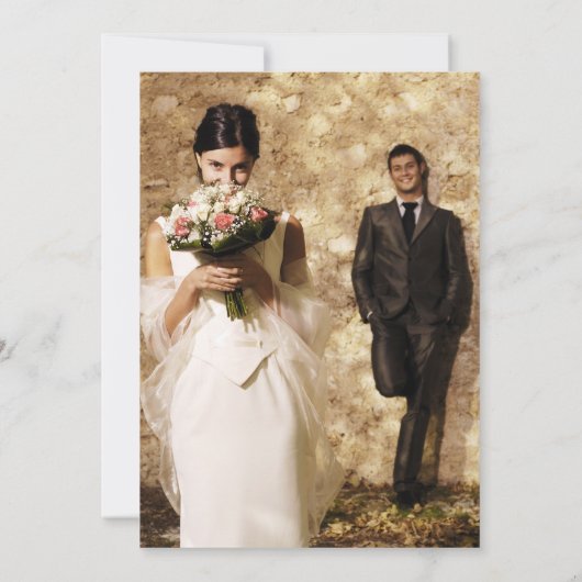 Save The Date Script moderne Beige & Grey Enregistrer la date (Dos)