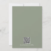 Save The Date Script moderne Collage photo Sage Green (Dos)