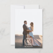 Save The Date Script moderne élégant Full Photo QR code Mariage (Devant)