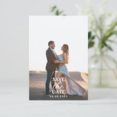 Save The Date Script moderne élégant Full Photo QR code Mariage (Debout devant)