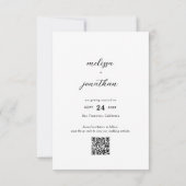 Save The Date Script moderne élégant Full Photo QR code Mariage (Dos)
