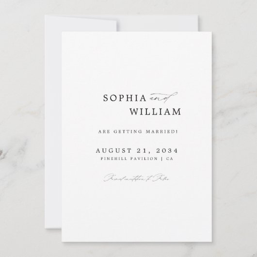 Save The Date Script moderne élégant Plage tropicale Mariage pho (Dos)