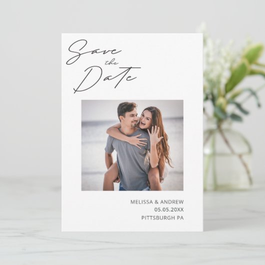 Save The Date Script moderne Enregistrer la date (Debout devant)