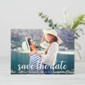 Save The Date Script moderne | Enregistrer La Date Annonce Photo (Debout devant)