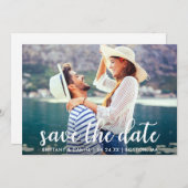 Save The Date Script moderne | Enregistrer La Date Annonce Photo (Devant / Derrière)