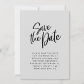 Save The Date Script moderne enregistrer la date mariage faire-p (Devant)