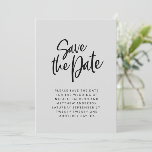 Save The Date Script moderne enregistrer la date mariage faire-p (Debout devant)