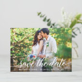 Save The Date Script Moderne Enregistrer La Date Photo W Card (Debout devant)
