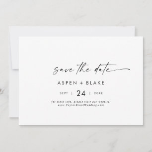 Save The Date Script Moderne Horizontal Enregistrer La Date