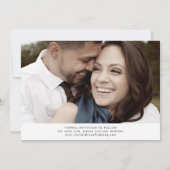 Save The Date Script Moderne Horizontal Photo Lumière Enregistre (Dos)
