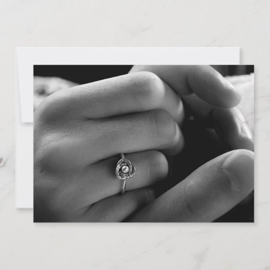 Save The Date Script Moderne Mariage Argent Photo Enregistrer la (Dos)