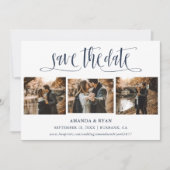 Save The Date Script Moderne Mariage de la Marine Photo Enregist (Devant)