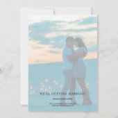 Save The Date Script moderne mariage photo Enregistrer la date (Dos)