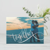 Save The Date Script moderne mariage photo Enregistrer la date (Debout devant)